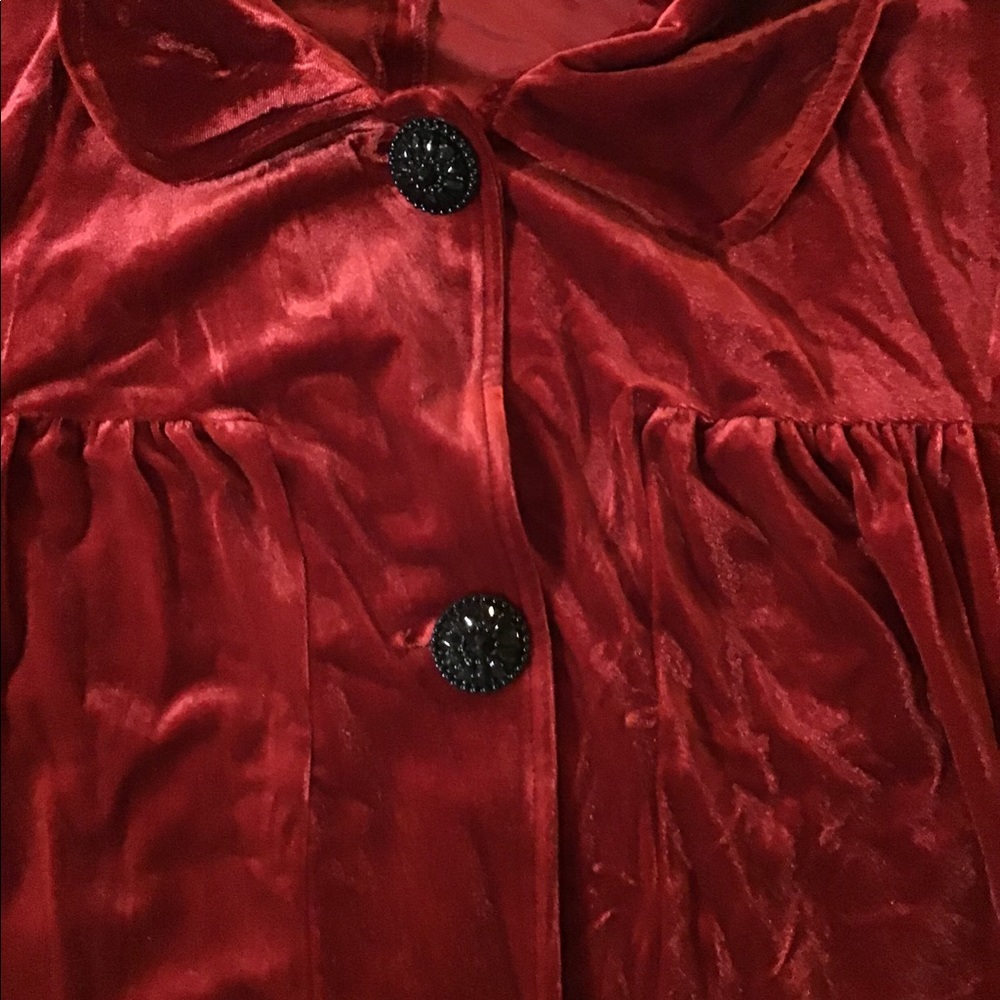 Women’s size extra large red velvet jacket - Picture 3 of 10